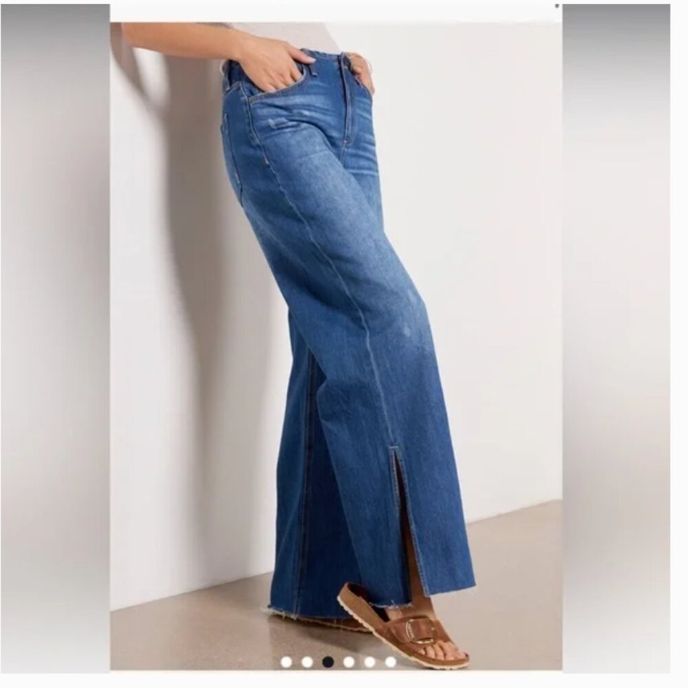 Evereve High Rise Ever Slouchy Wide Leg Jeans Size 25